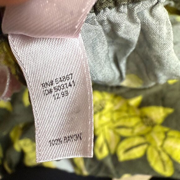 VTG Victoria's Secret Tropical Lounge Pajama Pants Sleepwear Medium Green - Picture 5 of 9